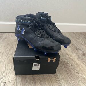 Under Armour UA Spine Fierce MID MC Black Men's Football Cleats Size 13